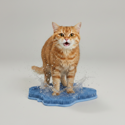 Brioa Multifunctional Cat Self-Grooming & Scratching Pad - Wall Corner Mounted Groomer and Sisal Texture Scratch Mat for Indoor Cats
