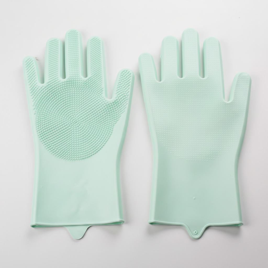 Brioa Silicone Pet Grooming Glove - Dual-Use Bathing & Deshedding Massage Mitt with Adjustable Strap for Dogs and Cats