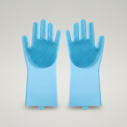 Brioa Silicone Pet Grooming Glove - Dual-Use Bathing & Deshedding Massage Mitt with Adjustable Strap for Dogs and Cats