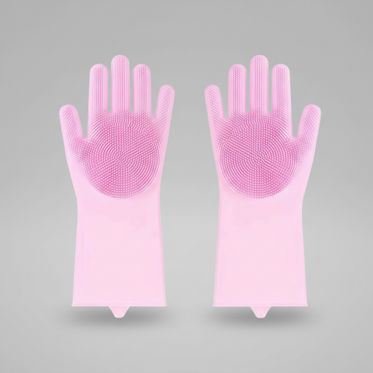 Brioa Silicone Pet Grooming Glove - Dual-Use Bathing & Deshedding Massage Mitt with Adjustable Strap for Dogs and Cats