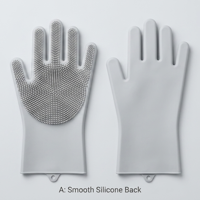 Brioa Silicone Pet Grooming Glove - Dual-Use Bathing & Deshedding Massage Mitt with Adjustable Strap for Dogs and Cats