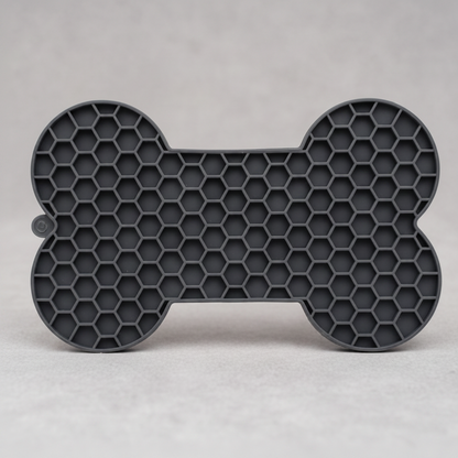 Brioa Silicone Slow Feed Lick Mat - Raised Bone Pattern Calming Treating Pad for Dogs and Cats