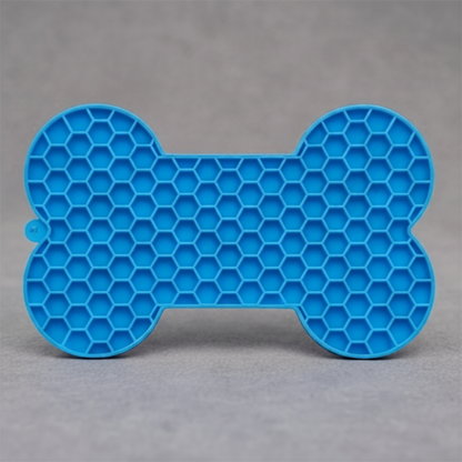 Brioa Silicone Slow Feed Lick Mat - Raised Bone Pattern Calming Treating Pad for Dogs and Cats